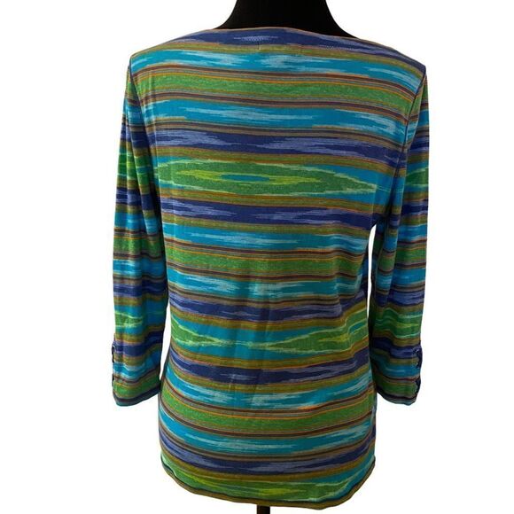 Lauren Jeans Co Ralph Lauren‎ Multi Color Striped Top - Picture 4 of 13